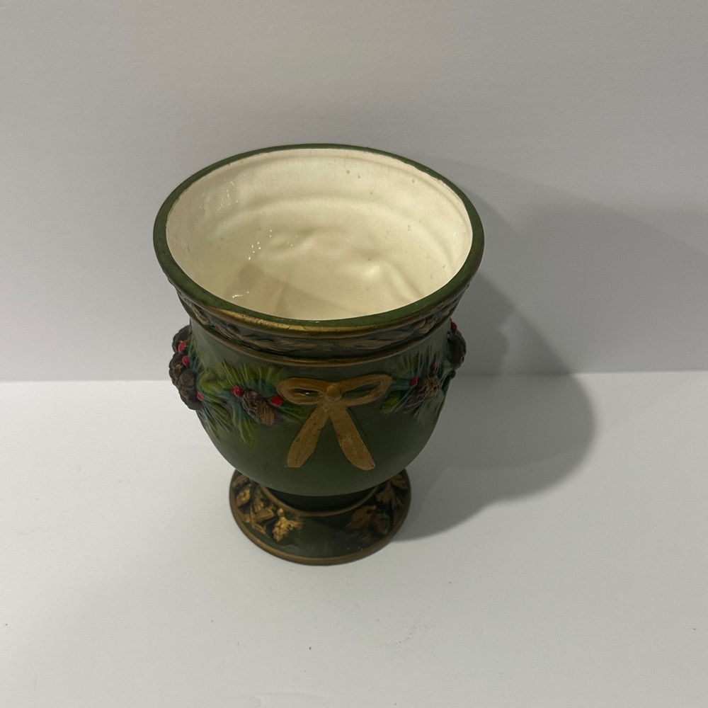 Festive Green and Gold Decorative Goblet